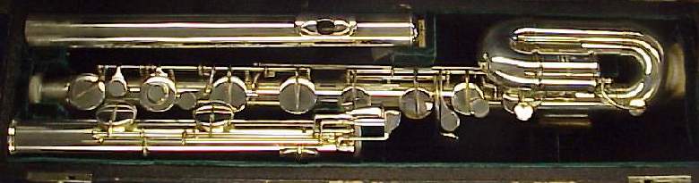 Rudall Carte & Co Ltd bass flute in C in case